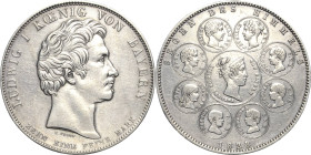 Bayern
Ludwig I. 1825-1848 Geschichtstaler 1828, München Segen des Himmels AKS 121 Jaeger 37 Kahnt 83 Davenport 563 Kl. Randfehler, sehr schön+