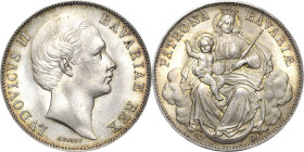 Bayern
Ludwig II. 1864-1886 Taler 1866, München Madonna AKS 176 Jaeger 107 Kahnt 131 Davenport 611 Prachtvolles Exemplar. Prägefrisch