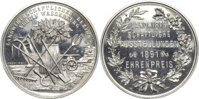 Bayern-Medaillen
 Silbermedaille 1891 (Drentwett) Ehrenpreis der landwirtschaftlichen Ausstellung bei Wasserburg am Inn. Landwirtschaftliche Geräte u...