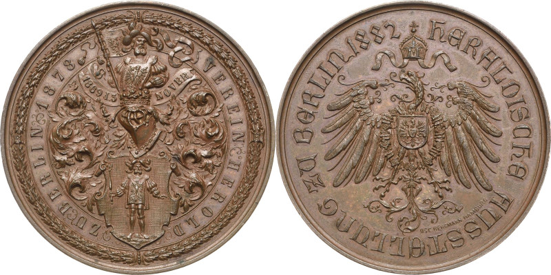 Berlin
 Bronzemedaille 1882 (O. Bergmann) Heraldische Ausstellung zu Berlin. Be...