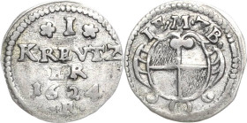 Brandenburg-Ansbach
Joachim Ernst 1603-1625 Kreuzer 1624, R-Roth Slg. Wilmersdörffer 862 (32 GM) Slg. Grüber 4195 Äußerst selten. Sehr schön-vorzügli...