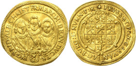 Brandenburg-Ansbach
Friedrich, Albert und Christian 1625-1634 Dukat 1630, Stern-Nürnberg Slg. Wilmersdörffer - Friedberg 328 Slg. Grüber 4216 GOLD. 3...