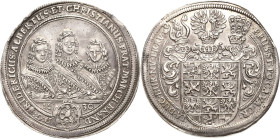 Brandenburg-Ansbach
Friedrich, Albert und Christian 1625-1634 Taler 1630, Nürnberg Aus 1629 geschnitten Slg. Wilmersdörffer 871 Davenport 6238 Slg. E...
