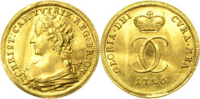 Brandenburg-Ansbach
Christiane Charlotte als Vormund ihres Sohnes Karl Wilhelm Friedrich 1723-1729 Dukat 1726, Schwabach Brustbild nach links mit Per...