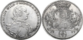 Brandenburg-Ansbach
Karl Wilhelm Friedrich 1729-1757 2/3 Taler 1753, Schwabach Mit Signatur G im Armabschnitt Slg. Wilmersdörffer 1025 Davenport 313 ...
