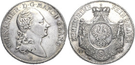 Brandenburg-Ansbach
Alexander 1757-1791 Taler 1785, S/WK-Schwabach Mit Signatur G Slg. Wilmersdörffer 1115 Davenport 2027 Slg. Grüber 4687 Sehr selte...