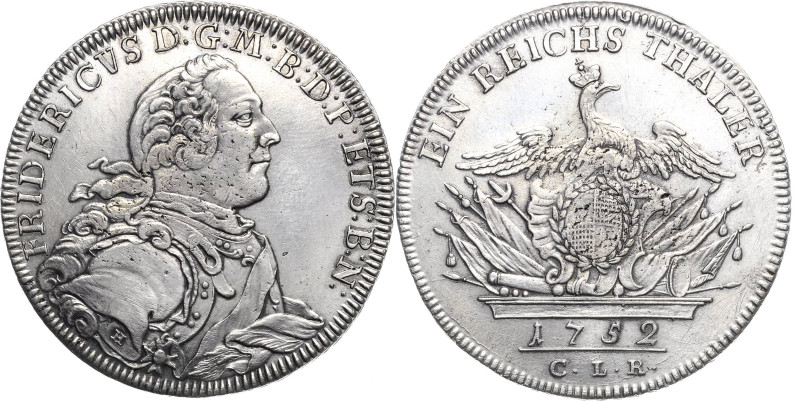 Brandenburg-Bayreuth
Friedrich 1735-1763 Taler 1752, CLR-Bayreuth Mit Signatur ...