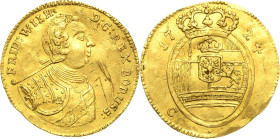 Brandenburg-Preußen
Friedrich Wilhelm I., der Soldatenkönig 1713-1740 Dukat 1724, CG-Königsberg v. Schrötter 125 Friedberg 2330 Olding 376 b GOLD. 3....