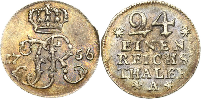 Brandenburg-Preußen
Friedrich II., der Große 1740-1786 1/24 Taler 1756, A-Berli...