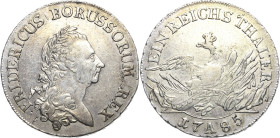Brandenburg-Preußen
Friedrich II., der Große 1740-1786 Taler 1785, A-Berlin Olding 70 Kluge 123.5 v. Schrötter 471 Davenport 2590 Sehr schön-vorzügli...