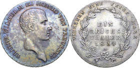 Brandenburg-Preußen
Friedrich Wilhelm III. 1797-1840 Taler 1814, A-Berlin Olding 103 a AKS 11 Jaeger 33 Kahnt 362 Davenport 756 Attraktives Exemplar ...
