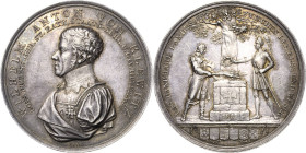 Brandenburg-Preußen
Friedrich Wilhelm III. 1797-1840 Silbermedaille 1815 (G. Goetze/D. F. Loos) Der Zivilgouverneur der Provinzen zwischen Elbe und W...