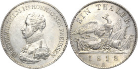 Brandenburg-Preußen
Friedrich Wilhelm III. 1797-1840 Taler 1818, A-Berlin Olding 106 AKS 13 Jaeger 37 Kahnt 365 Davenport 759 Vorzüglich-prägefrisch...