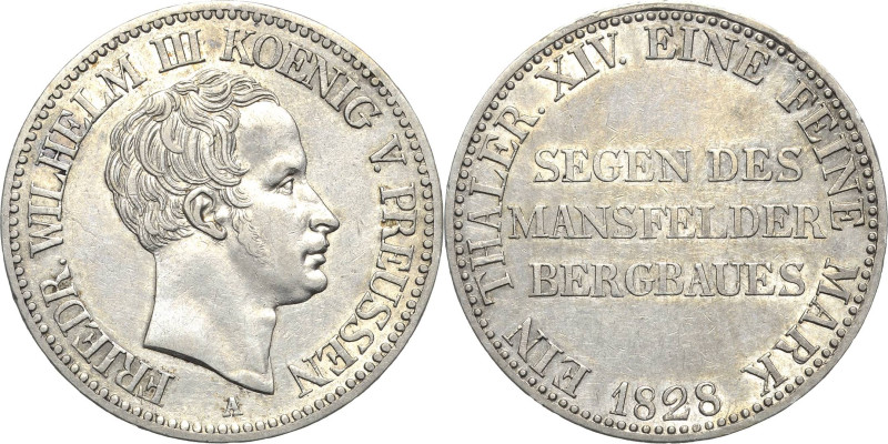 Brandenburg-Preußen
Friedrich Wilhelm III. 1797-1840 Taler 1828, A-Berlin Ausbe...