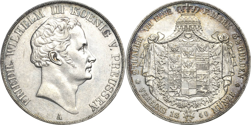 Brandenburg-Preußen
Friedrich Wilhelm III. 1797-1840 Doppeltaler 1840, A-Berlin...