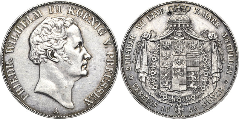 Brandenburg-Preußen
Friedrich Wilhelm III. 1797-1840 Doppeltaler 1840, A-Berlin...