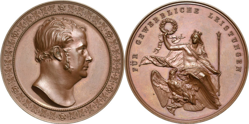 Brandenburg-Preußen
Friedrich Wilhelm IV. 1840-1861 Bronzemedaille o.J. (unsign...