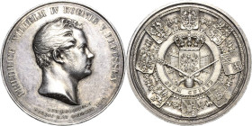 Brandenburg-Preußen
Friedrich Wilhelm IV. 1840-1861 Silbermedaille 1840 (K. Fischer/C. Pfeuffer) Huldigung in Berlin. Kopf nach rechts / Bekröntes Wa...