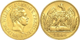 Brandenburg-Preußen
Friedrich Wilhelm IV. 1840-1861 Doppelter Friedrichs d'or 1846, A-Berlin Olding 355 AKS 61 Jaeger 113 Friedberg 2431 GOLD. 13.36 ...