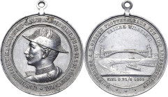 Brandenburg-Preußen
Wilhelm II. 1888-1918 Aluminiummedaille 1895. Flottenparade zur Einweihung am Nord-Ostsee-Kanal. Brustbild nach links / Nord-Osts...