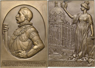 Brandenburg-Preußen
Wilhelm II. 1888-1918 Bronzeplakette 1911 (W. Haverkamp) Erinnerungsplakette der Deutschen Abteilung, Ausstellung Turin 1911, aus...
