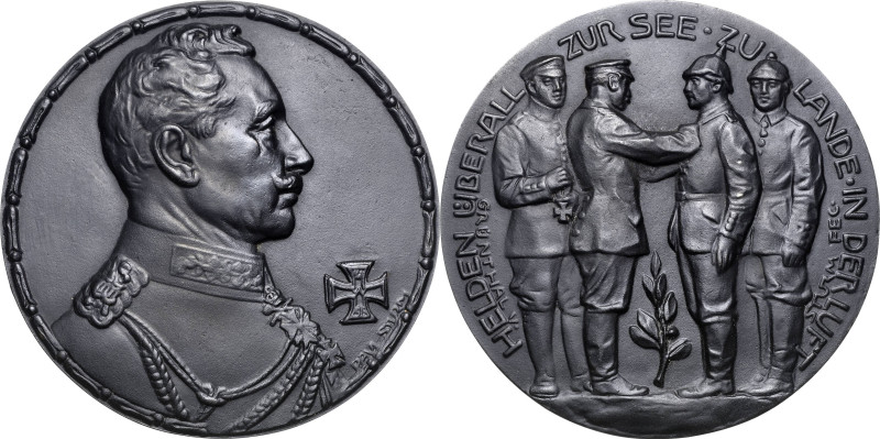 Brandenburg-Preußen
Wilhelm II. 1888-1918 Eisengussmedaille o.J. (1914) (P. Stu...