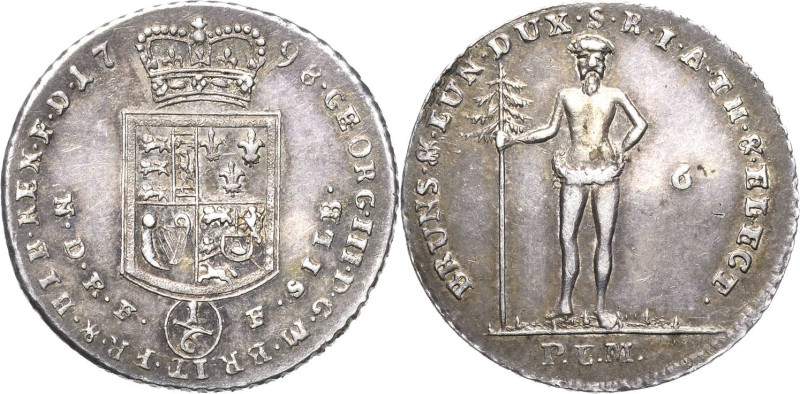 Braunschweig-Calenberg-Hannover
Georg III. 1760-1820 1/6 Taler (6 Mariengrosche...