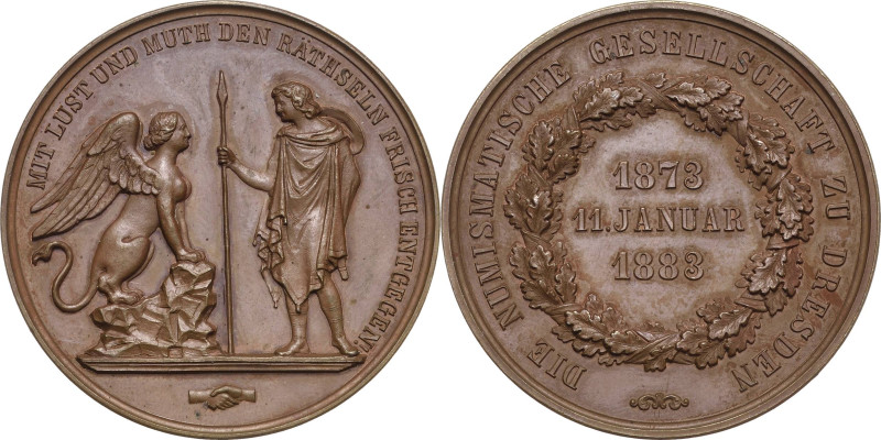 Dresden
 Bronzemedaille 1883 (M. Barduleck) 10. Stiftungsfest der Numismatische...