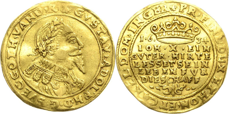 Erfurt
 Dukat 1634. Unter schwedischer Besetzung, Gustav II. Adolph 1631-1634. ...