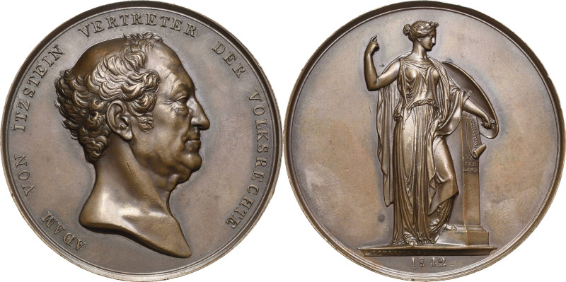 Frankfurt am Main
 Bronzemedaille 1842 (C. Christensen) Adam von Itzstein (1775...