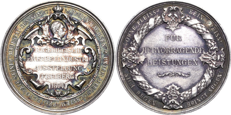 Freiberg
 Silbermedaille 1894 (R. Diller/Th. Martin) Prämie der Erzgebirgischen...