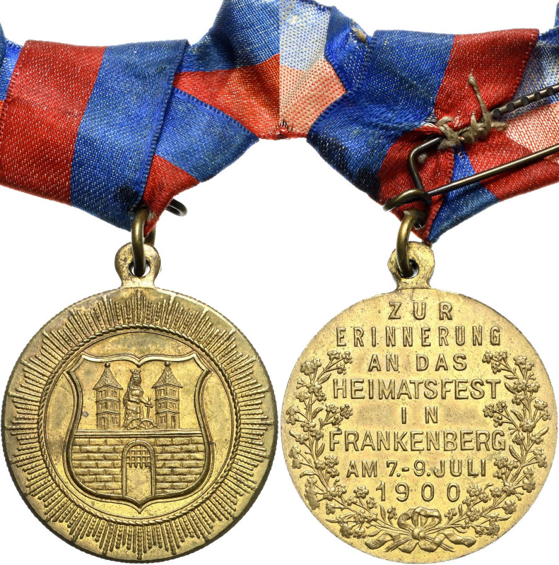 Hessen-Medaillen
 Messingmedaille 1900. Heimatfest in Frankenberg. Wappen / 8 Z...