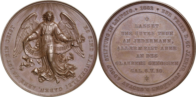 Leipzig
 Bronzemedaille 1882 (G. Loos/R. Otto) 50-jähriges Jubiläum der Gustav-...