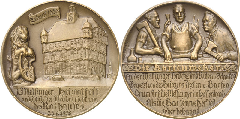 Melsungen
 Bronzemedaille 1928 (W.O. Prack) 1. Melsunger Heimatfest anlässlich ...