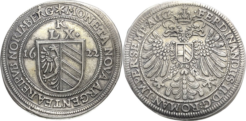 Nürnberg
 Kipper-60 Kreuzer (Gulden) 1622, Stern-Hans Christoph Lauer Mit Titel...