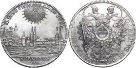 Nürnberg
 Taler 1768, SR-Scholz/Riedner Mit Titel Joseph II. Stadtansicht. Mit Laubrand Kellner 344 c Slg. Erlanger 760 Davenport 2494 Av. Kl. Kratze...