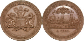 Nürnberg
 Bronzemedaille o.J. (1896). 25-jähriges Jubiläum des Deutschen Brauerbundes. Widmung der allgemeinen Brauer- und Hopfen-Zeitung. Von 2 Löwe...