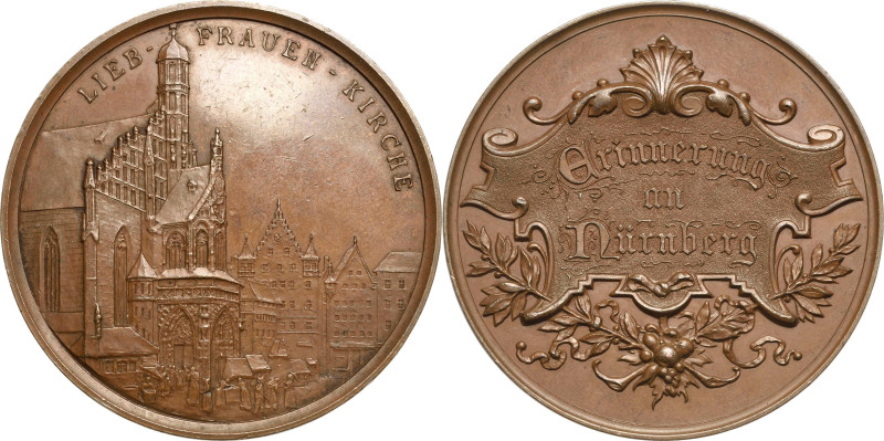 Nürnberg
 Bronzemedaille o.J. (vor 1900) (unsigniert) Medaillenserie Erinnerung...