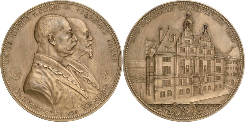 Nürnberg
 Große Bronzemedaille 1900, (Lauer) Auf die Einweihung des Amtsgebäude...