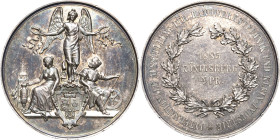 Ostpreußen
Königsberg Silbermedaille 1885 (H. Baudorin/L. Wahl) Internationale Ausstellung für Handwerkstechnik und Klein-Industrie. Weiblicher Geniu...