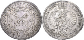 Regensburg-Stadt
 Taler 1694, MF-Michael Federer Mit Titel Leopold I Beckenbauer 6159 Davenport 5773 Attraktives Exemplar mit feiner Patina. Vorzügli...