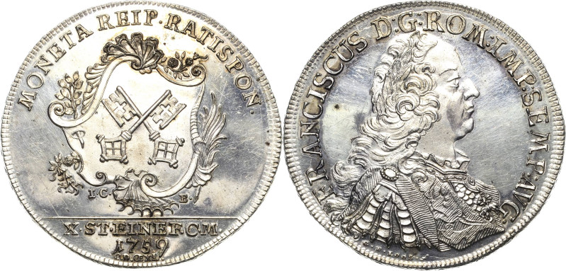 Regensburg-Stadt
 Taler 1759, ICB-Johann Christoph Busch Mit Titel und Porträt ...