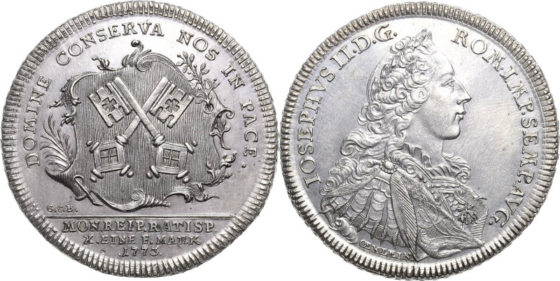 Regensburg-Stadt
 Taler 1773. Mit Titel und Porträt Joseph II Beckenbauer 7110 ...