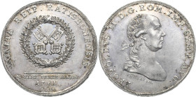 Regensburg-Stadt
 Taler 1791, GCB-Georg Christoph Busch Mit Titel und Porträt Leopold II Beckenbauer 7117 Davenport 2631 Attraktives Exemplar vom Ers...