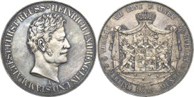Reuss-Jüngere Linie - Schleiz
Heinrich LXII. 1818-1854 Doppeltaler 1840, A-Berlin AKS 26 Jaeger 127 Kahnt 406 Davenport 800 Auflagenhöhe: 2650 Exempl...