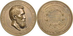Reuss-Persönlichkeiten
Häpe, Hugo (1818-1902) Bronzemedaille 1887 (Max Barduleck) Prämienmedaille des Stenographenvereins für Besondere Verdienste, g...
