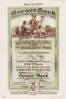 Reuss-Städte und Gemeinden
Gera Anteilschein über 500 Mark 1921. Geraer Bank e. G.m.b.H Zweifach gefalten, III