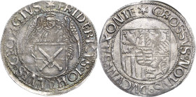 Sachsen-Kurlinie ab 1486 bis 1547 (Ernestiner)
Friedrich III., Johann und Georg 1507-1525 Engelgroschen (Schreckenberger) o. J. beiderseits 6-strahli...
