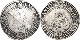 Sachsen-Kurlinie ab 1486 bis 1547 (Ernestiner)
Johann Friedrich und Georg 1534-1539 Guldengroschen 1535, T-Buchholz Zwischen den Ziffern der Jahresza...