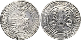 Sachsen-Kurlinie ab 1486 bis 1547 (Ernestiner)
Johann Friedrich und Georg 1534-1539 1/2 Guldengroschen 1536, Morgenstern-Annaberg Keilitz 132 Keilitz...